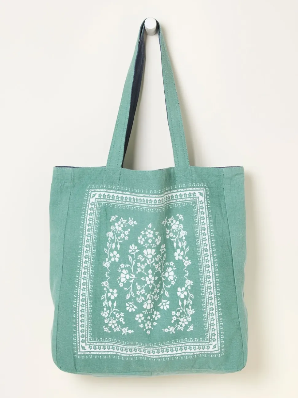 FatFace Navy Floral Reversible Tote Bag