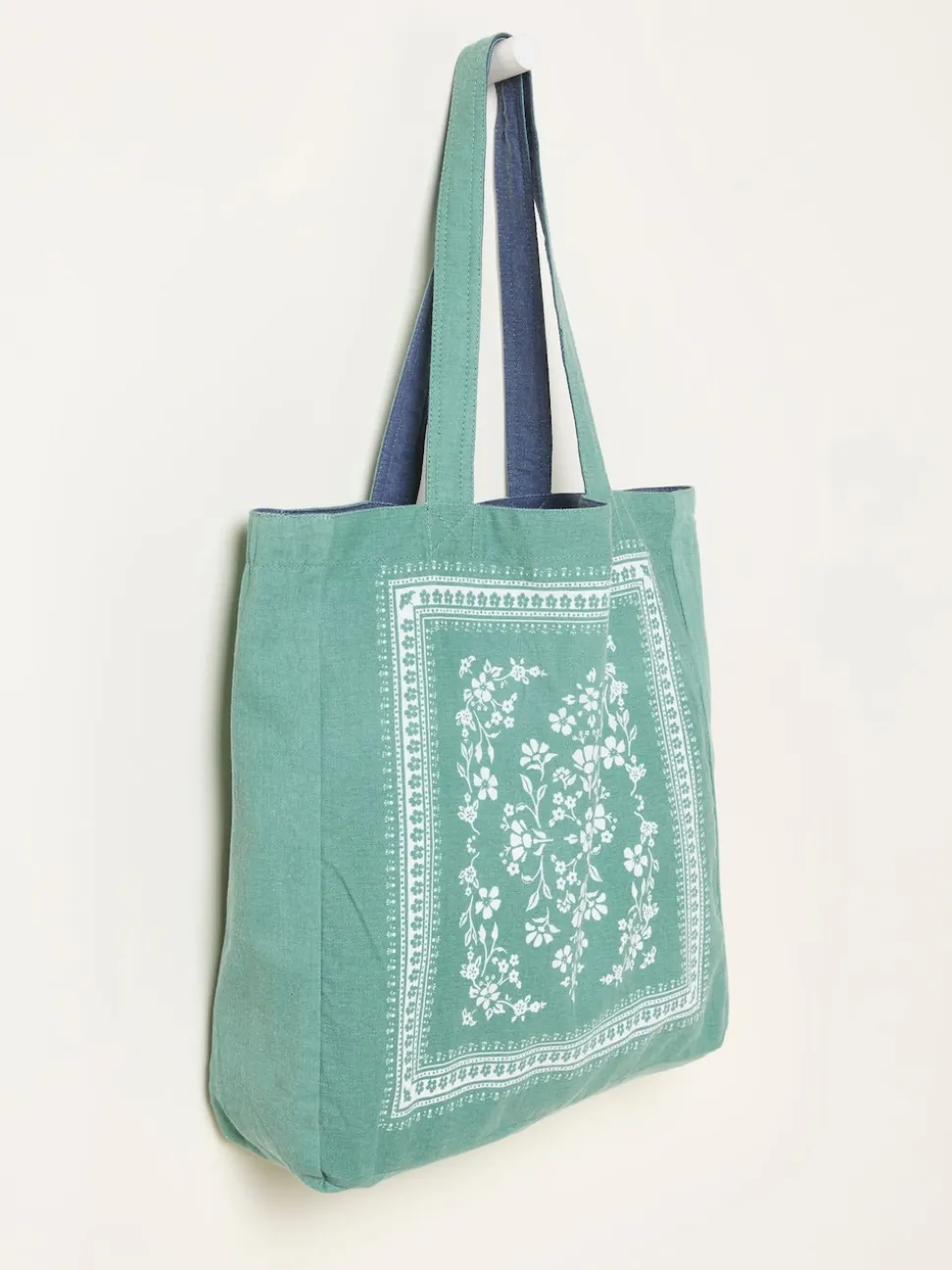 FatFace Navy Floral Reversible Tote Bag