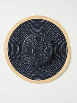 FatFace Navy Ribbon Floppy Sun Hat