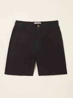 FatFace Nell Black Linen Shorts