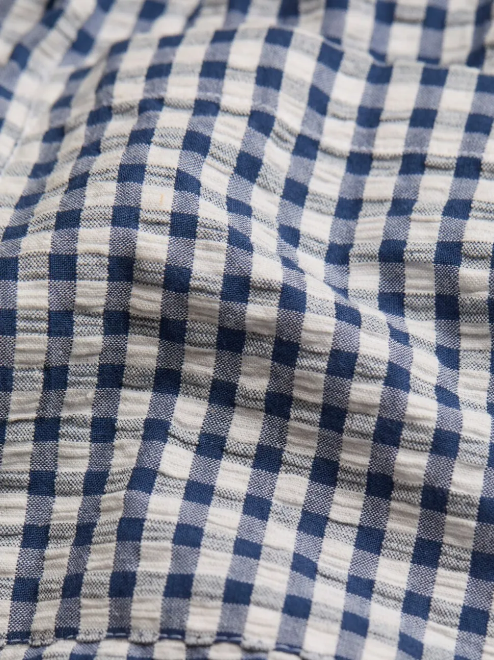 FatFace Nell Navy Gingham Shorts