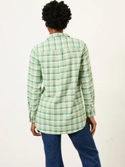 FatFace Olivia Green Petite Check Shirt