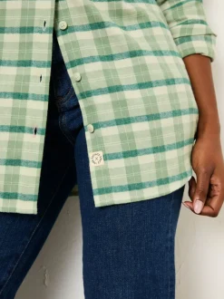 FatFace Olivia Green Petite Check Shirt