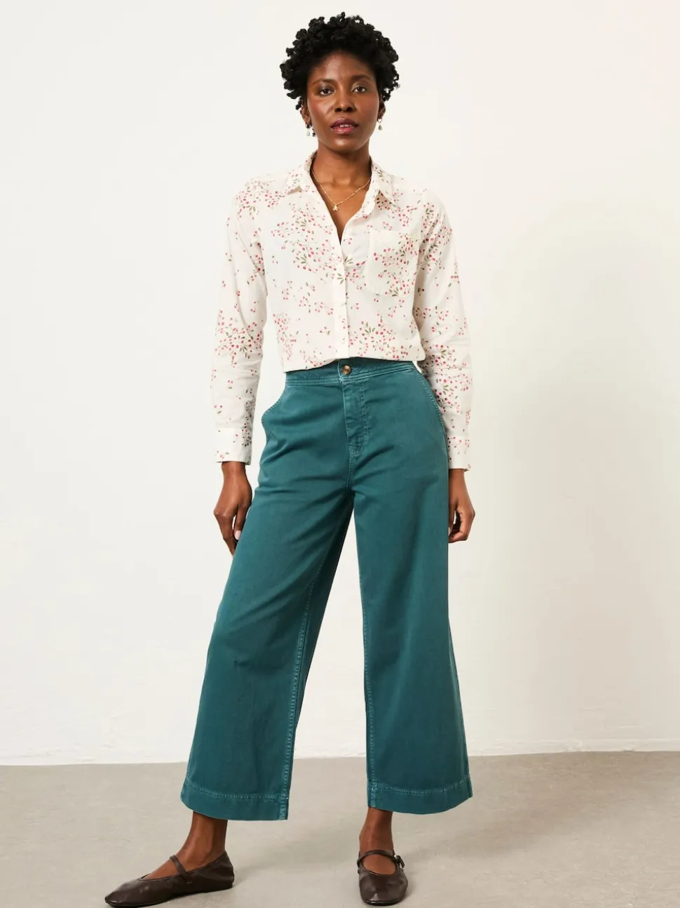 FatFace Olivia Ivory Cherries Shirt