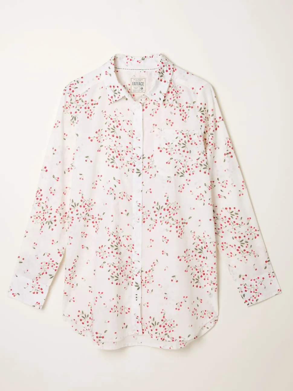 FatFace Olivia Ivory Cherries Shirt