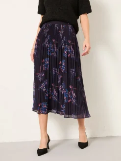 FatFace Paignton Dark Purple Heritage Floral Maxi Skirt