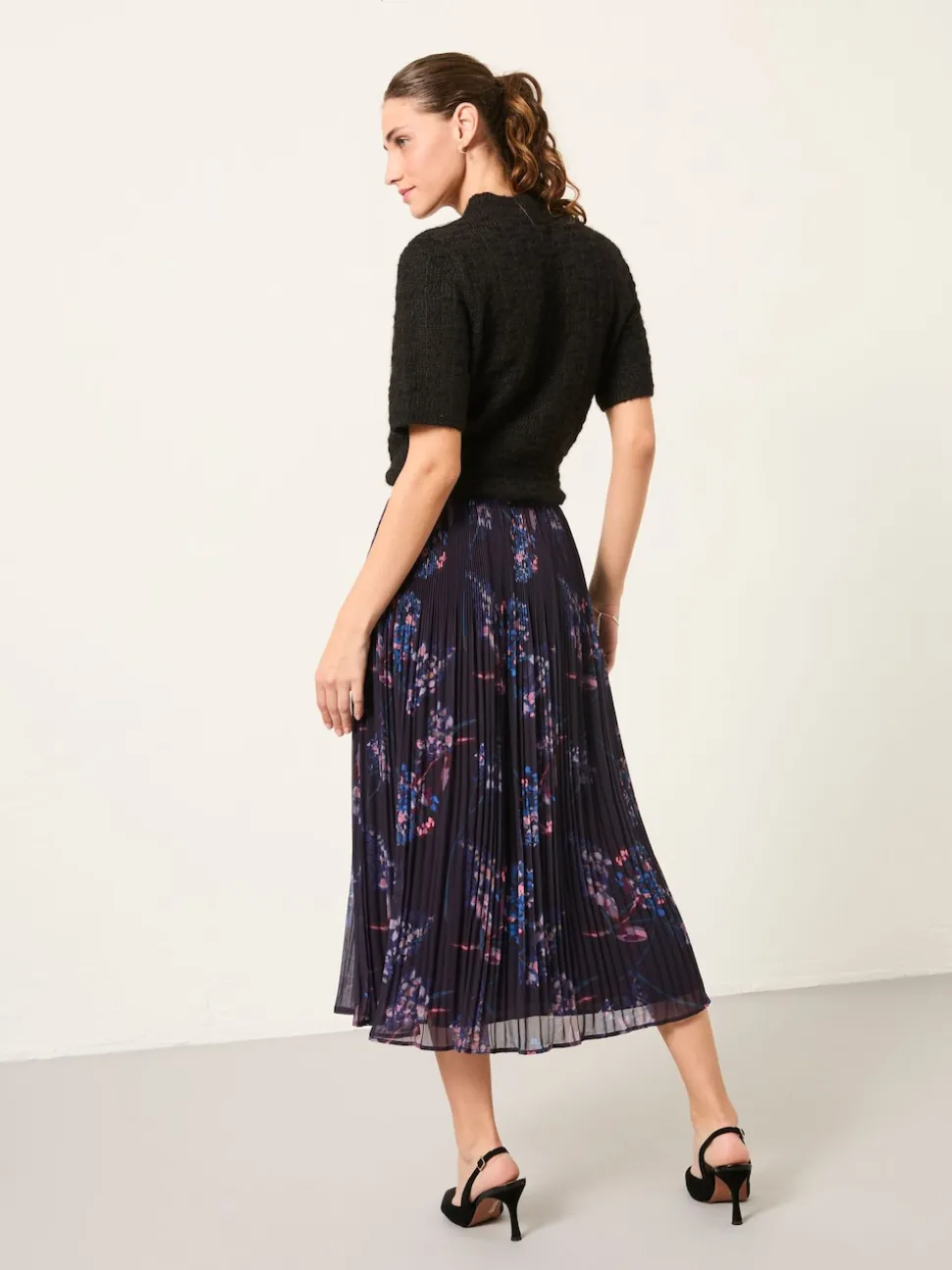 FatFace Paignton Dark Purple Heritage Floral Maxi Skirt