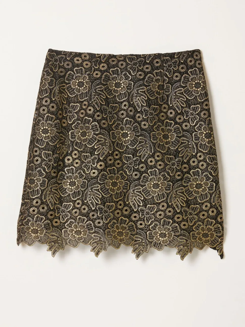 FatFace Paloma Gold Lace Skirt