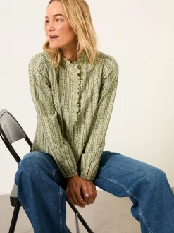 FatFace Pia Green Blouse