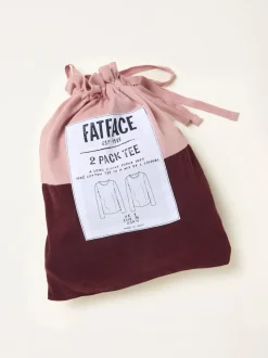 FatFace Purple/Pink 2 Pack Long Sleeve Round Neck T Shirt