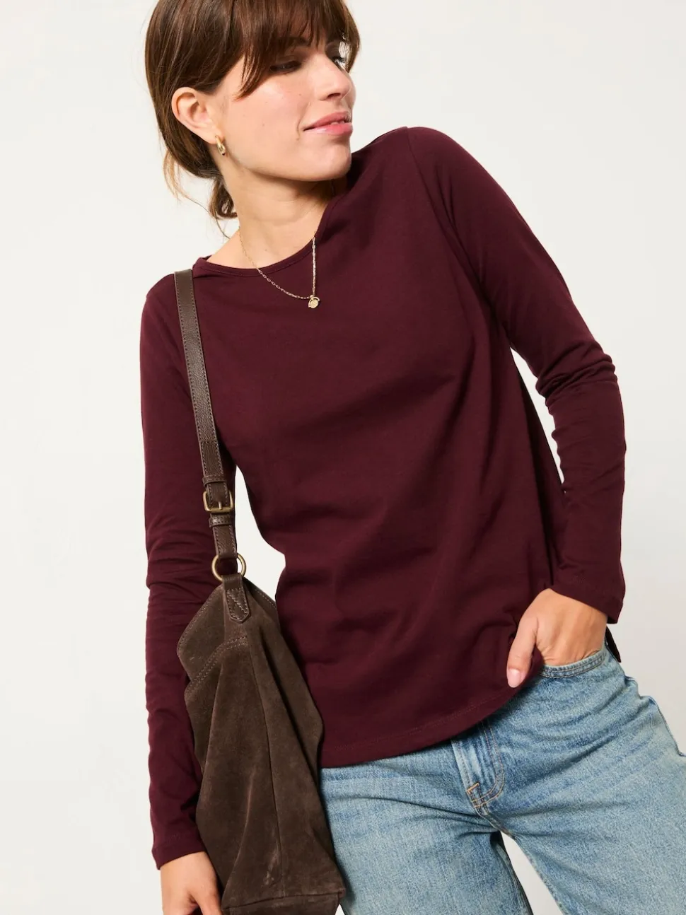 FatFace Purple/Pink 2 Pack Long Sleeve Round Neck T Shirt