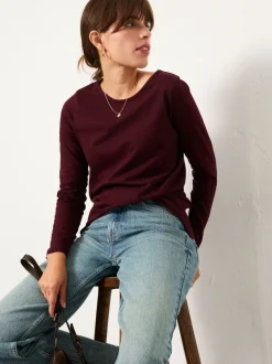 FatFace Purple/Pink 2 Pack Long Sleeve Round Neck T Shirt