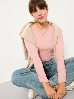FatFace Purple/Pink 2 Pack Long Sleeve Round Neck T Shirt