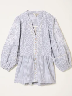 FatFace Rosalie Ivory Embroidered Blouse