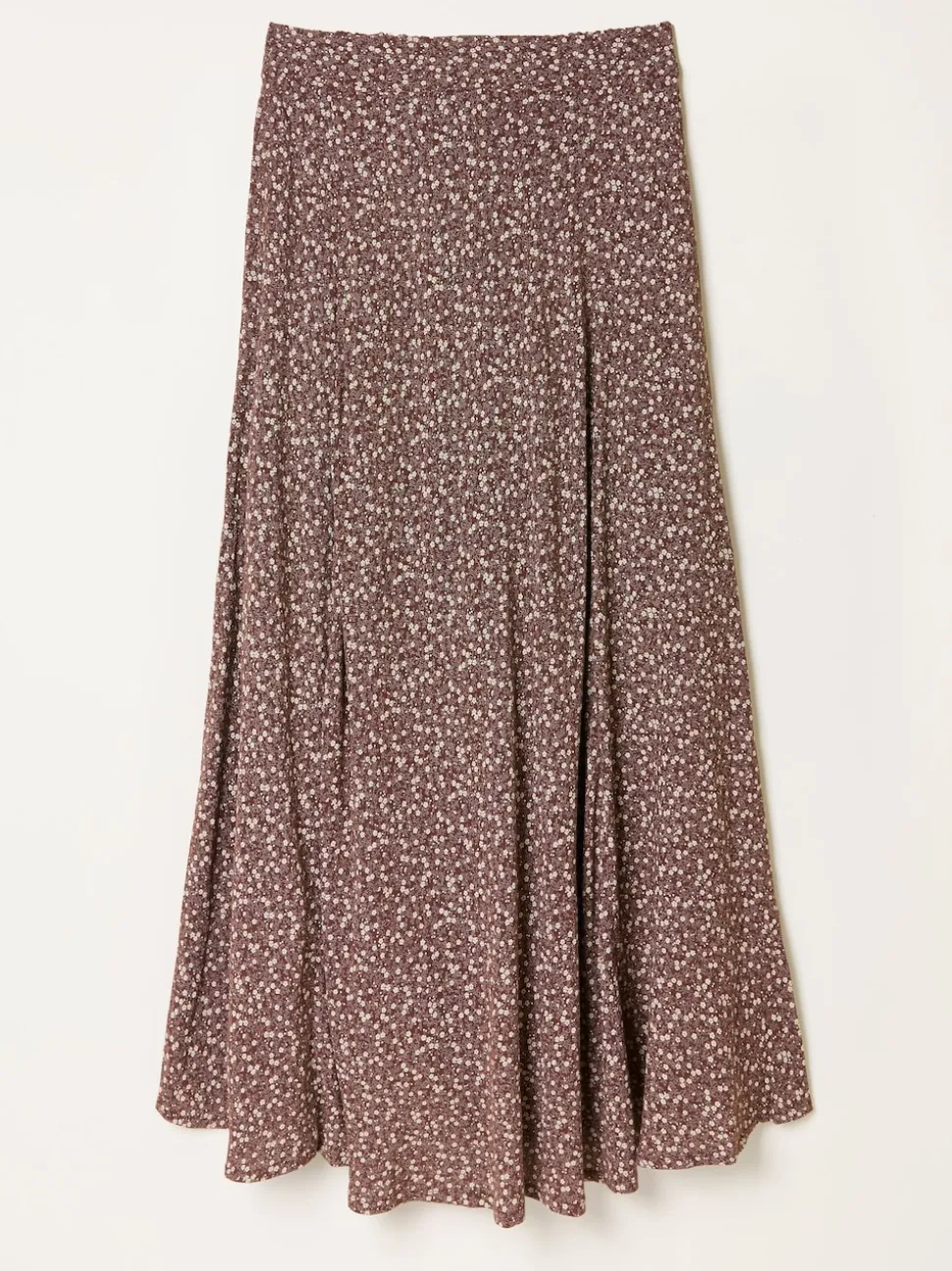 FatFace Sadie Brown Ditsy Midi Skirt