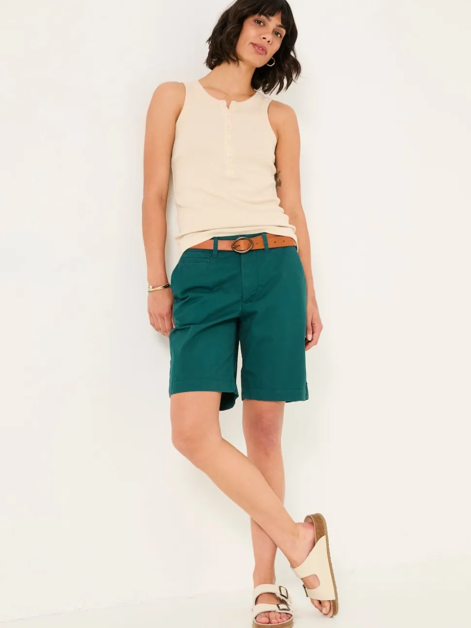 FatFace Sandown Teal Blue Chino Shorts
