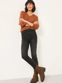 FatFace Shenley Washed Black Slim Jeans