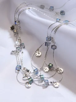 FatFace Silver Tone Layered Necklace