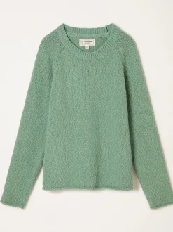FatFace Sophia Green Knitted Slub Jumper