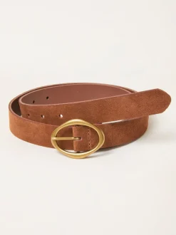 FatFace Tan Brown Suede Plaited Belt