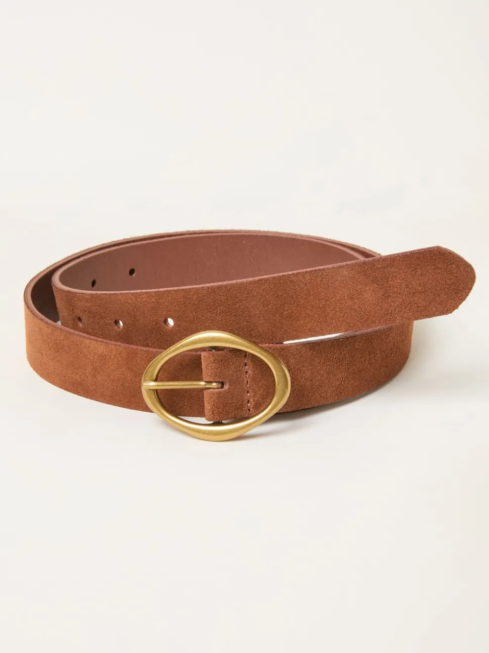 FatFace Tan Brown Suede Plaited Belt