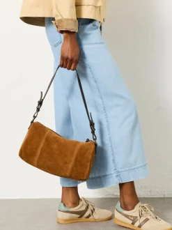 FatFace Tan Brown Suede Shoulder Bag