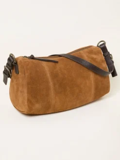 FatFace Tan Brown Suede Shoulder Bag