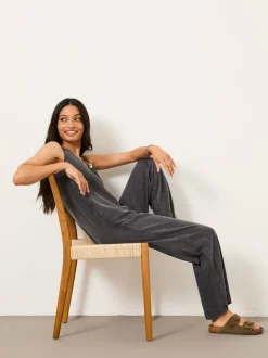 FatFace Tara Charcoal Grey Dungarees