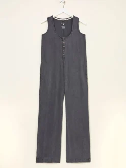 FatFace Tara Charcoal Grey Dungarees