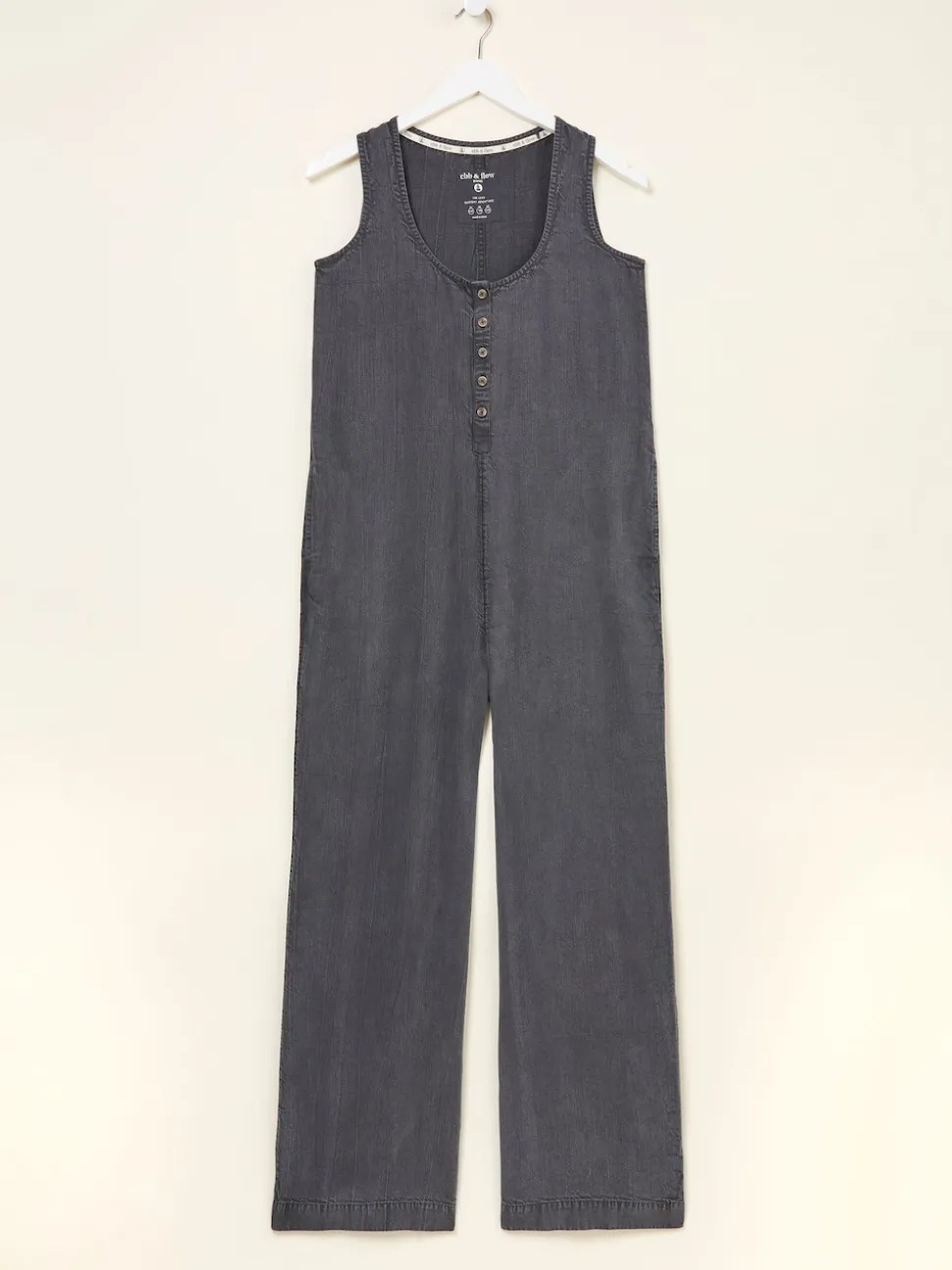 FatFace Tara Charcoal Grey Dungarees