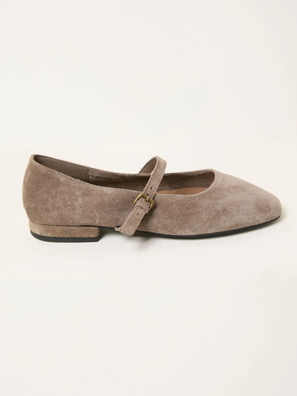 FatFace Taupe Suede Mary Jane Flat