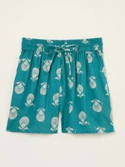 FatFace Teal Blue Lino Shell Flippy Shorts