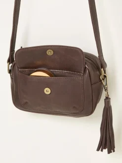 FatFace Vienna Chocolate Brown Tassel Crossbody Bag