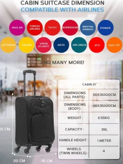 Flight Knight Soft Case Carry On Suitcase Hand Luggage