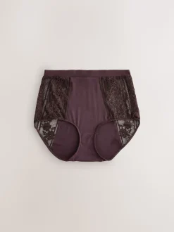 Floral Full Brief Modal & Lace Knickers 3 Pack