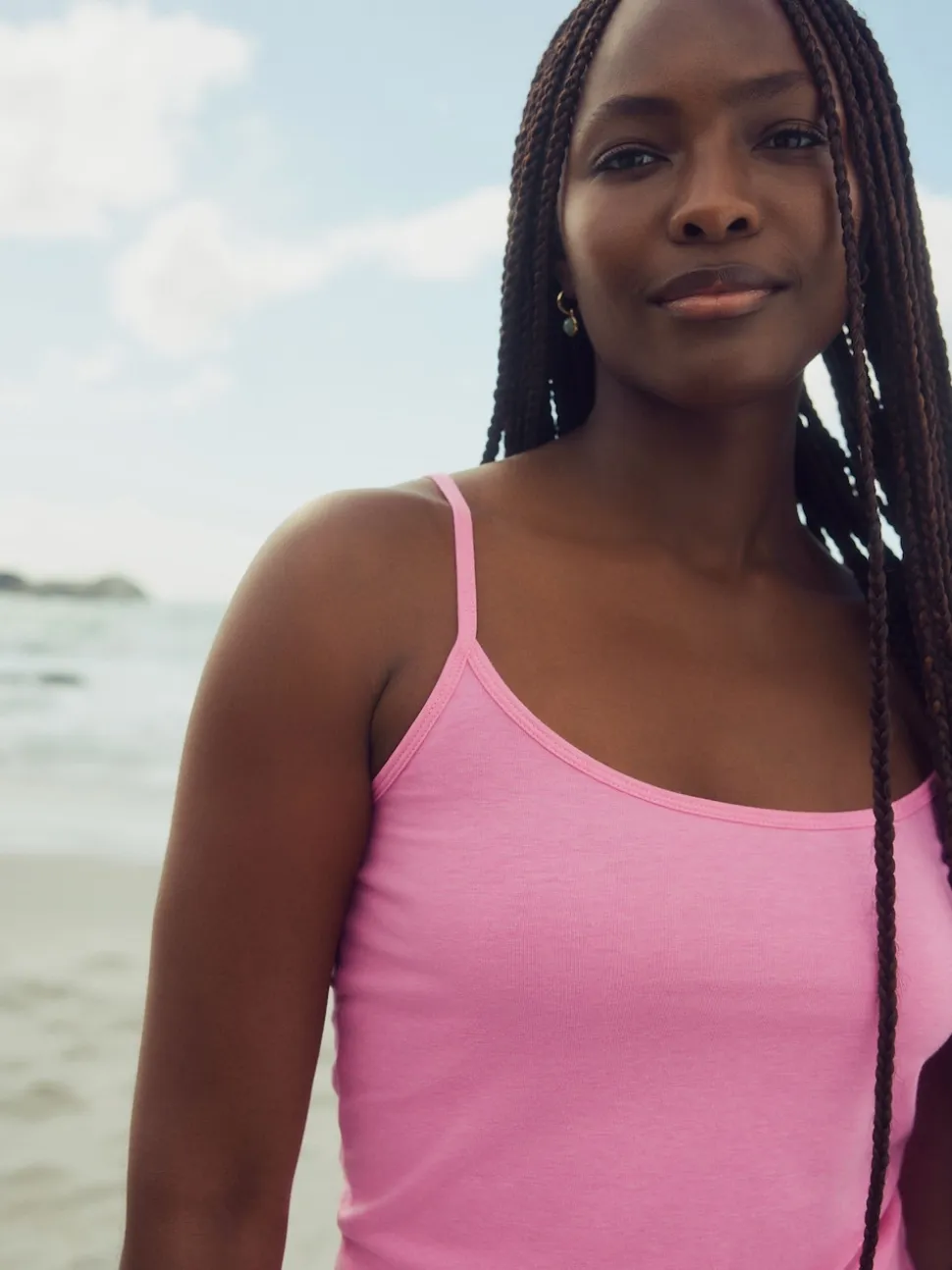 Fluoro Pink Thin Strap Vest