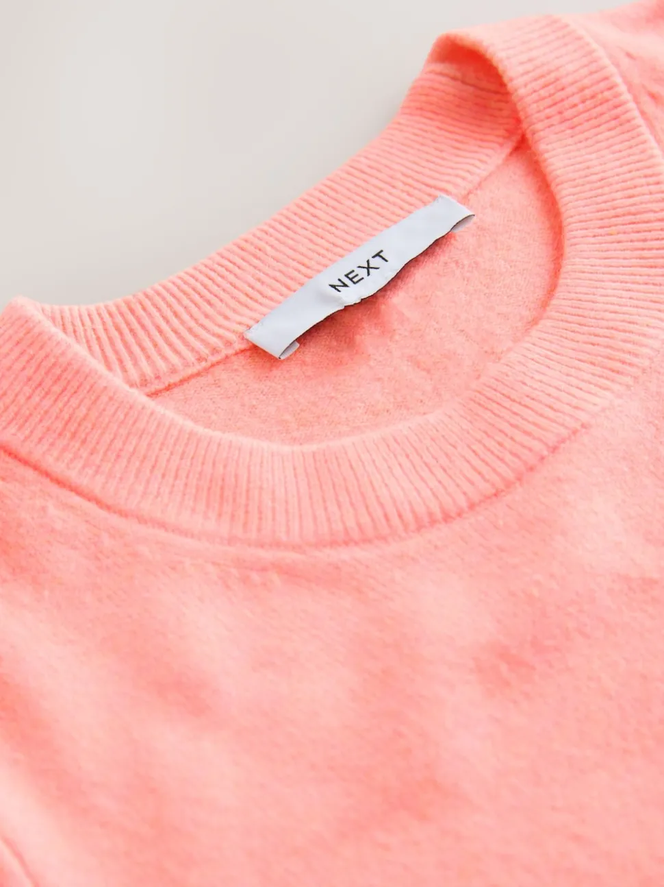 Fluro Coral Supersoft Short Sleeve Knitted Top