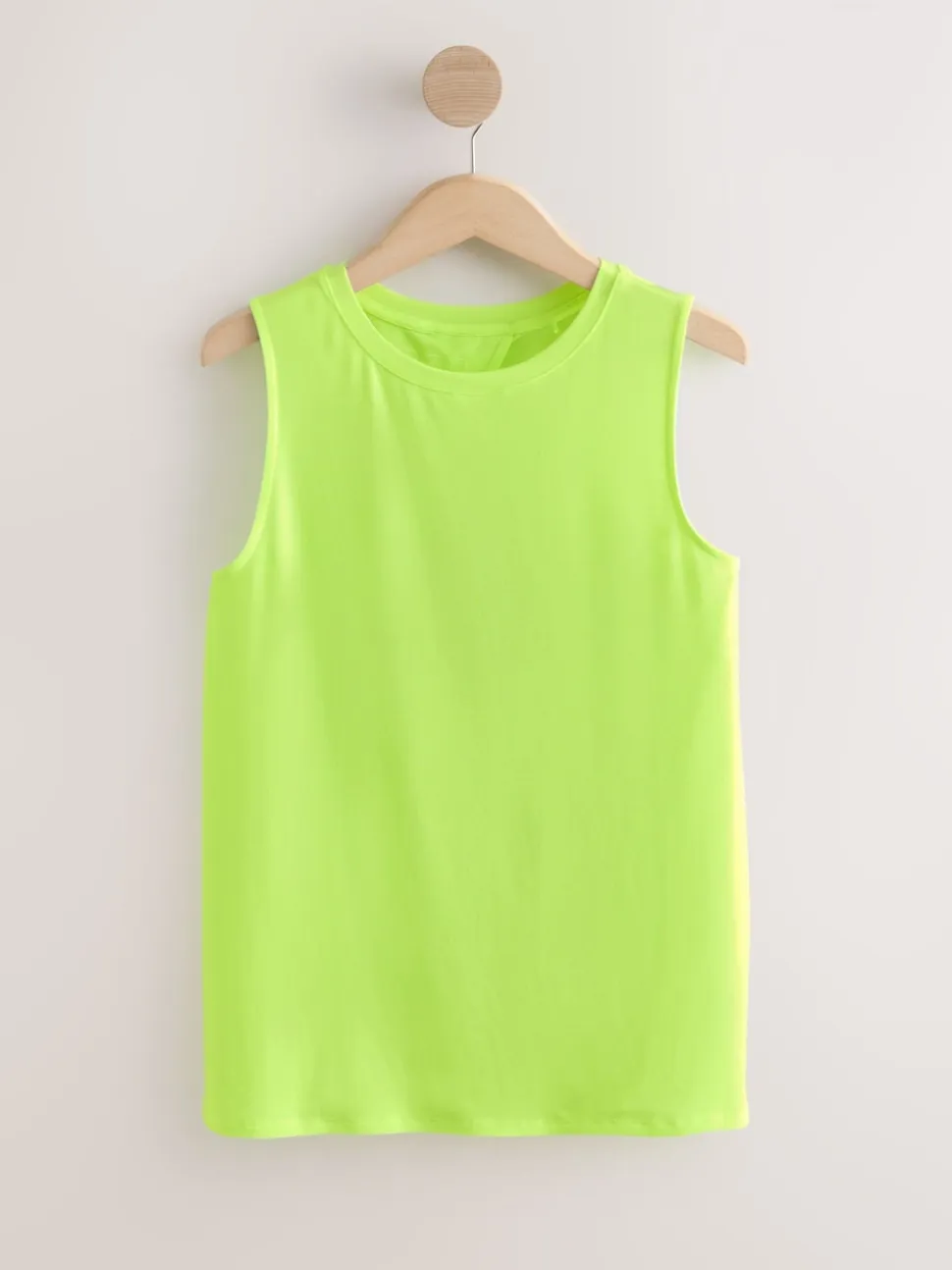 Fluro Green Active Lightweight Open Back Tank Vest