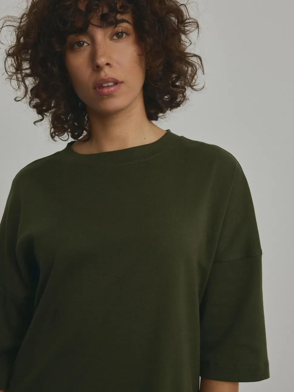 Forest Green Relaxed Fit Heavyweight Longline T-Shirt