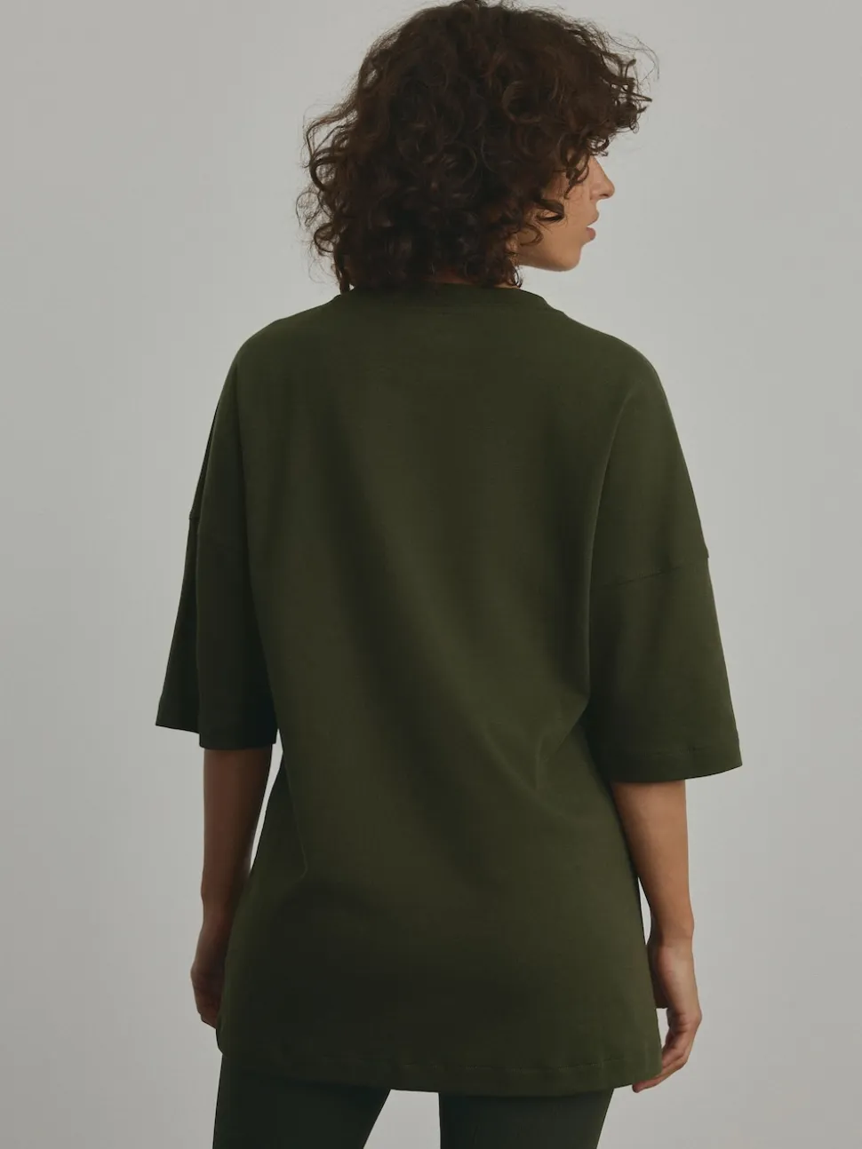 Forest Green Relaxed Fit Heavyweight Longline T-Shirt