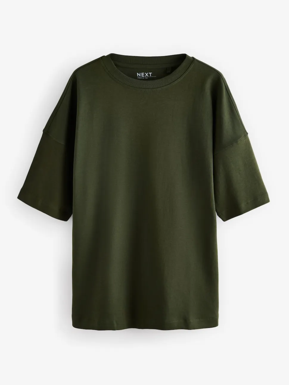 Forest Green Relaxed Fit Heavyweight Longline T-Shirt