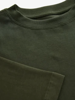 Forest Green Relaxed Fit Heavyweight Longline T-Shirt