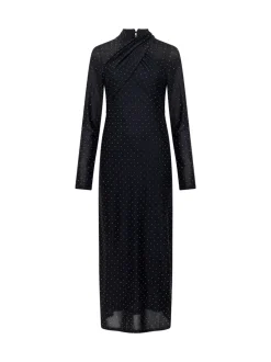 French Connection Black Shoshana Hotfix WrapOver Dress