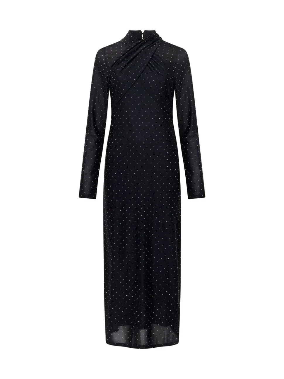 French Connection Black Shoshana Hotfix WrapOver Dress