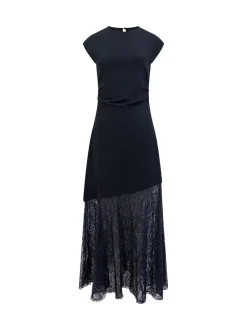 French Connection Black Valetta Lace Mix Dress