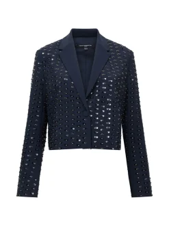 French Connection Blue Sherry Embellished Blazer