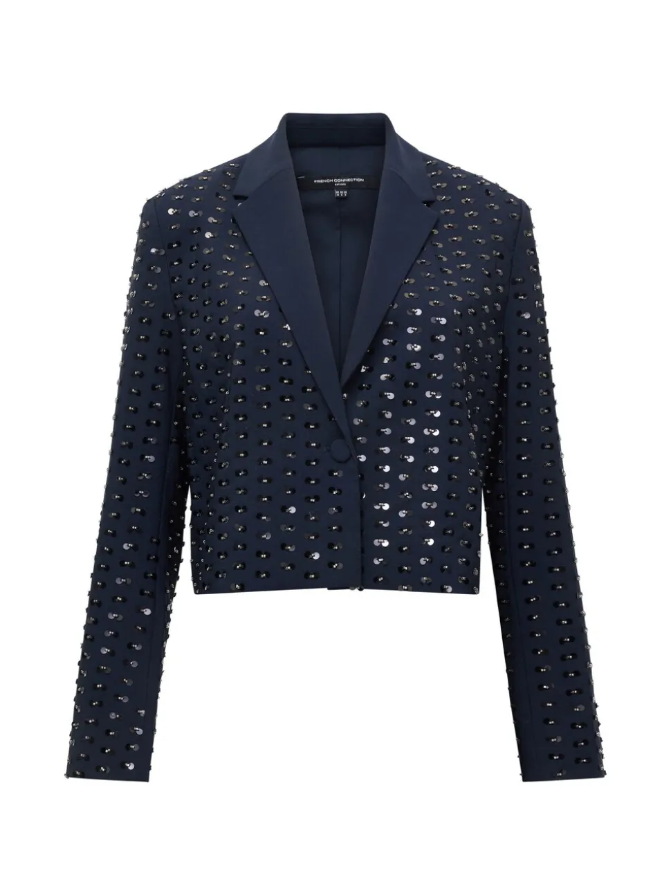 French Connection Blue Sherry Embellished Blazer