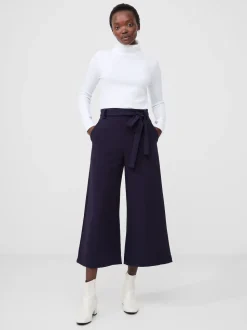 French Connection Blue Whisper Belted Culottes