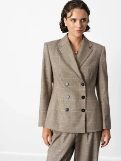 French Connection Brown Chester Bmb Brmu Blazer
