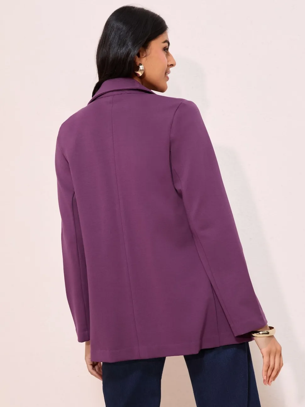Friends Like These Berry Edge To Edge Ponte Tailored Blazer